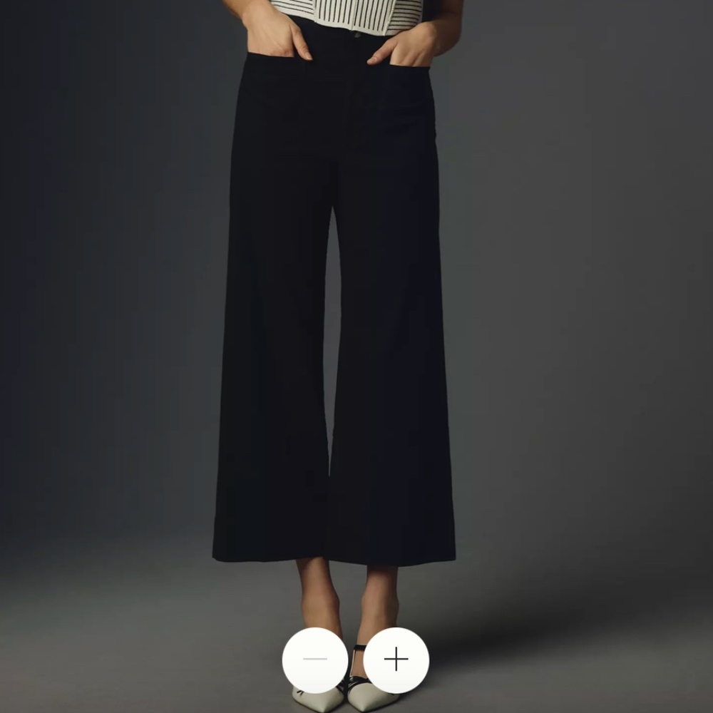 The Colette Cropped Wide-Leg Pants by Maeve